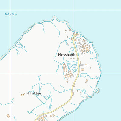 UK Topographic Maps Shetland Islands (HU47) digital map
