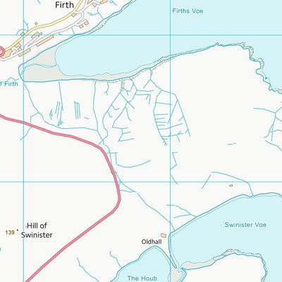UK Topographic Maps Shetland Islands (HU47) digital map