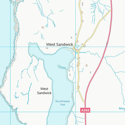 UK Topographic Maps Shetland Islands (HU48) digital map