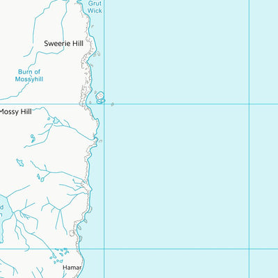 UK Topographic Maps Shetland Islands (HU53) digital map