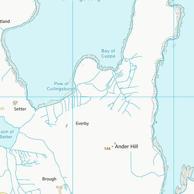 UK Topographic Maps Shetland Islands (HU54) digital map