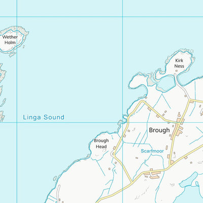 UK Topographic Maps Shetland Islands (HU56) digital map