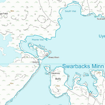 UK Topographic Maps Shetland West Ward 7 (1:10,000) digital map