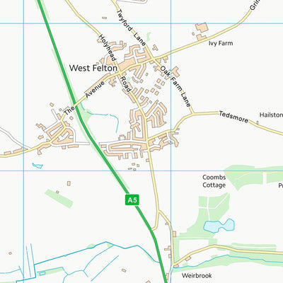 UK Topographic Maps Shropshire (SJ32) digital map
