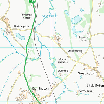 UK Topographic Maps Shropshire (SJ40) digital map