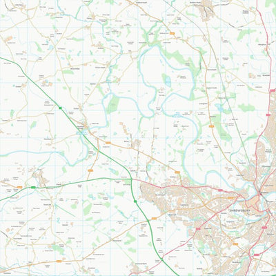 UK Topographic Maps Shropshire (SJ41) digital map