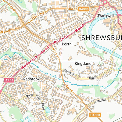 UK Topographic Maps Shropshire (SJ41) digital map