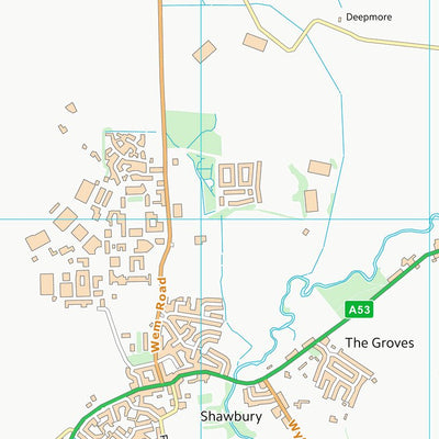 UK Topographic Maps Shropshire (SJ52) digital map