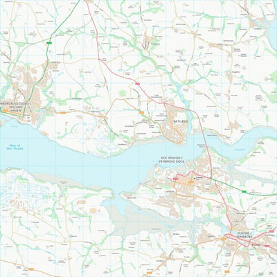 UK Topographic Maps Sir Benfro - Pembrokeshire (SM90) digital map