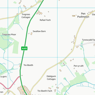 UK Topographic Maps Sir Benfro - Pembrokeshire (SM93) digital map