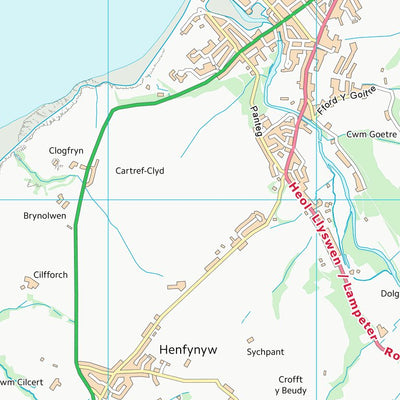 UK Topographic Maps Sir Ceredigion - Ceredigion (SN46) digital map