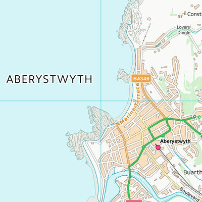 UK Topographic Maps Sir Ceredigion - Ceredigion (SN58) digital map