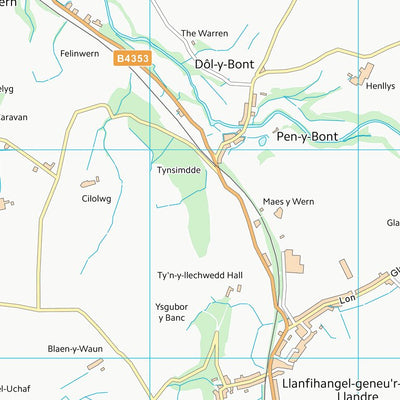UK Topographic Maps Sir Ceredigion - Ceredigion (SN68) digital map