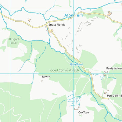 UK Topographic Maps Sir Ceredigion - Ceredigion (SN76) digital map