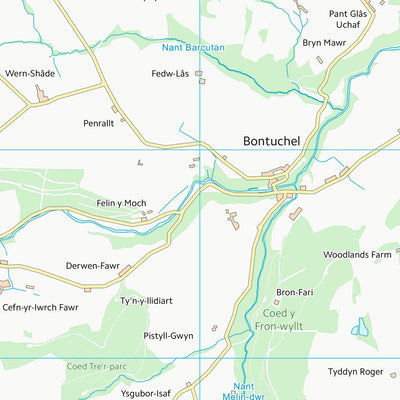 UK Topographic Maps Sir Ddinbych - Denbighshire (SJ05) digital map