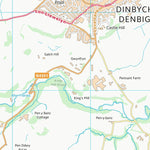 UK Topographic Maps Sir Ddinbych - Denbighshire (SJ06) digital map