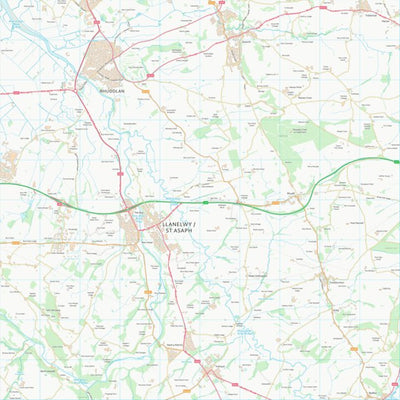 UK Topographic Maps Sir Ddinbych - Denbighshire (SJ07) digital map
