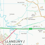UK Topographic Maps Sir Ddinbych - Denbighshire (SJ07) digital map