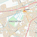 UK Topographic Maps Sir Ddinbych - Denbighshire (SJ08) digital map