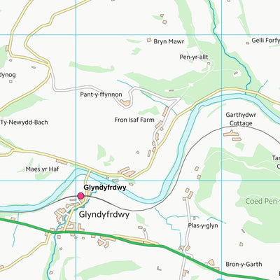 UK Topographic Maps Sir Ddinbych - Denbighshire (SJ14) digital map