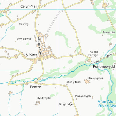 UK Topographic Maps Sir Ddinbych - Denbighshire (SJ16) digital map
