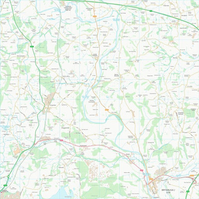 UK Topographic Maps Sir Fynwy - Monmouthshire (SO30) digital map
