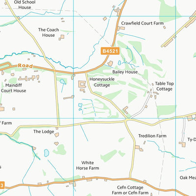 UK Topographic Maps Sir Fynwy - Monmouthshire (SO31) digital map