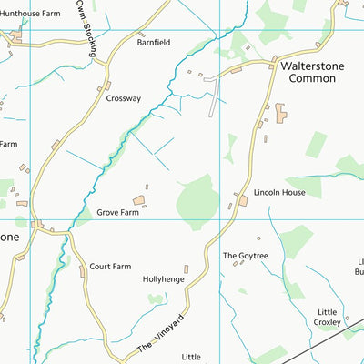 UK Topographic Maps Sir Fynwy - Monmouthshire (SO32) digital map