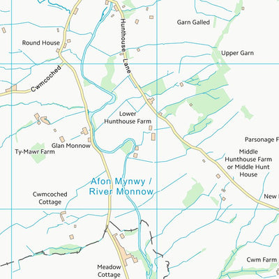 UK Topographic Maps Sir Fynwy - Monmouthshire (SO32) digital map