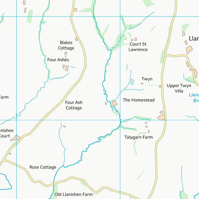 UK Topographic Maps Sir Fynwy - Monmouthshire (SO40) digital map