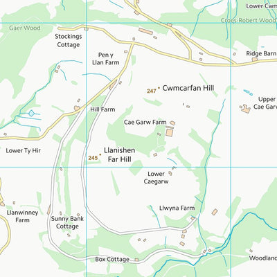 UK Topographic Maps Sir Fynwy - Monmouthshire (SO40) digital map