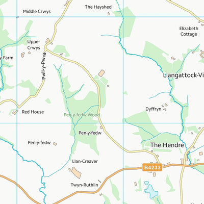UK Topographic Maps Sir Fynwy - Monmouthshire (SO41) digital map