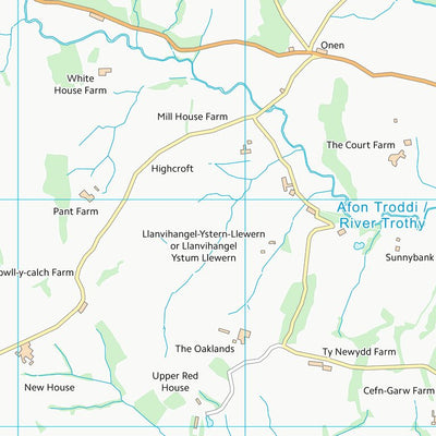 UK Topographic Maps Sir Fynwy - Monmouthshire (SO41) digital map