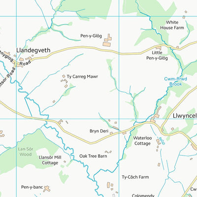 UK Topographic Maps Sir Fynwy - Monmouthshire (ST39) digital map