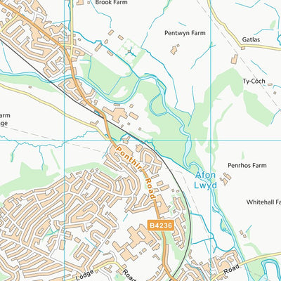 UK Topographic Maps Sir Fynwy - Monmouthshire (ST39) digital map