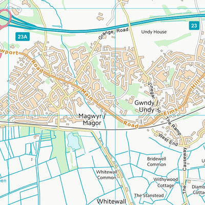 UK Topographic Maps Sir Fynwy - Monmouthshire (ST48) digital map
