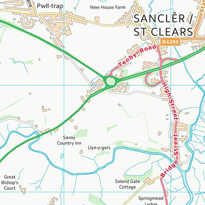 UK Topographic Maps Sir Gaerfyrddin - Carmarthenshire (SN21) digital map