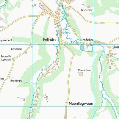 UK Topographic Maps Sir Gaerfyrddin - Carmarthenshire (SN33) digital map