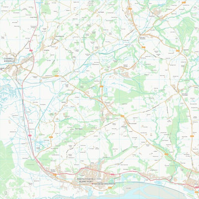 UK Topographic Maps Sir Gaerfyrddin - Carmarthenshire (SN40) digital map