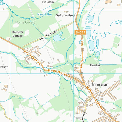 UK Topographic Maps Sir Gaerfyrddin - Carmarthenshire (SN40) digital map