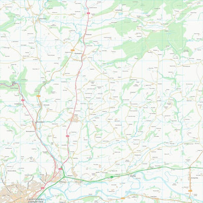 UK Topographic Maps Sir Gaerfyrddin - Carmarthenshire (SN42) digital map