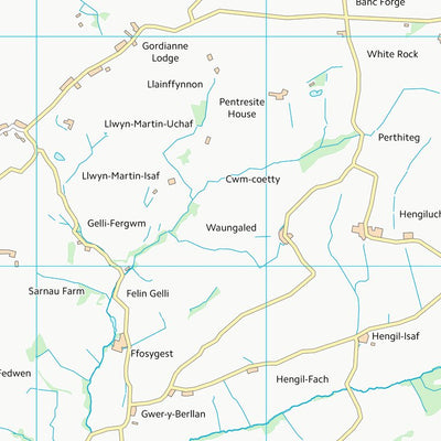 UK Topographic Maps Sir Gaerfyrddin - Carmarthenshire (SN42) digital map