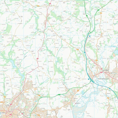 UK Topographic Maps Sir Gaerfyrddin - Carmarthenshire (SN50) digital map