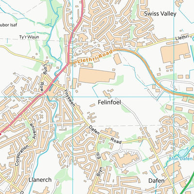 UK Topographic Maps Sir Gaerfyrddin - Carmarthenshire (SN50) digital map