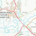 UK Topographic Maps Sir Gaerfyrddin - Carmarthenshire (SN54) digital map