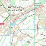 UK Topographic Maps Sir Gaerfyrddin - Carmarthenshire (SN61) digital map
