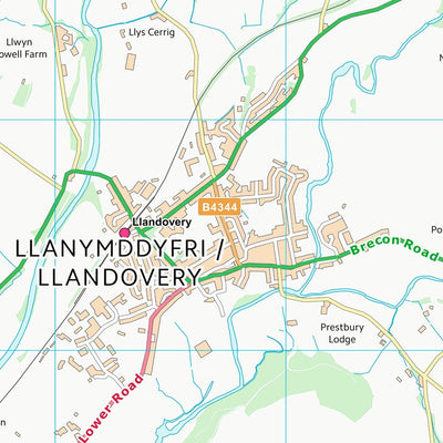 UK Topographic Maps Sir Gaerfyrddin - Carmarthenshire (SN73) digital map