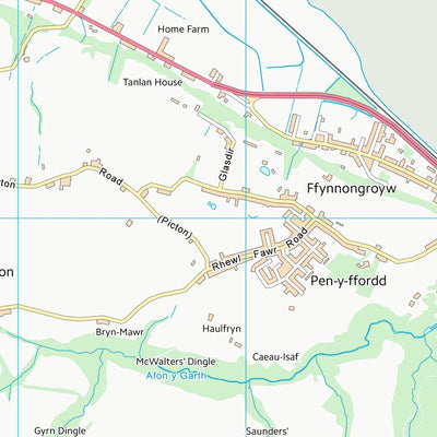 UK Topographic Maps Sir y Fflint - Flintshire (SJ18) digital map