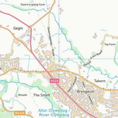 UK Topographic Maps Sir y Fflint - Flintshire (SJ25) digital map