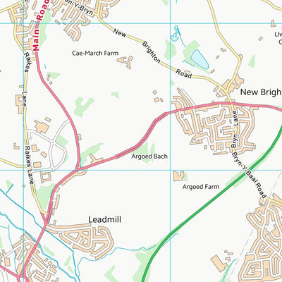 UK Topographic Maps Sir y Fflint - Flintshire (SJ26) digital map
